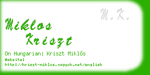 miklos kriszt business card